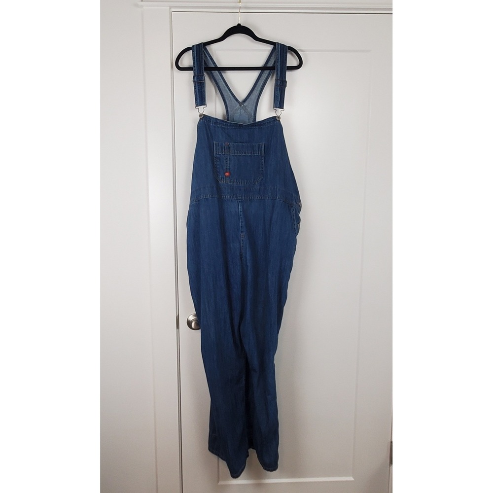 Dickies Denim Bib Overalls Womens 24W Blue Carpenter Workwear Dungarees